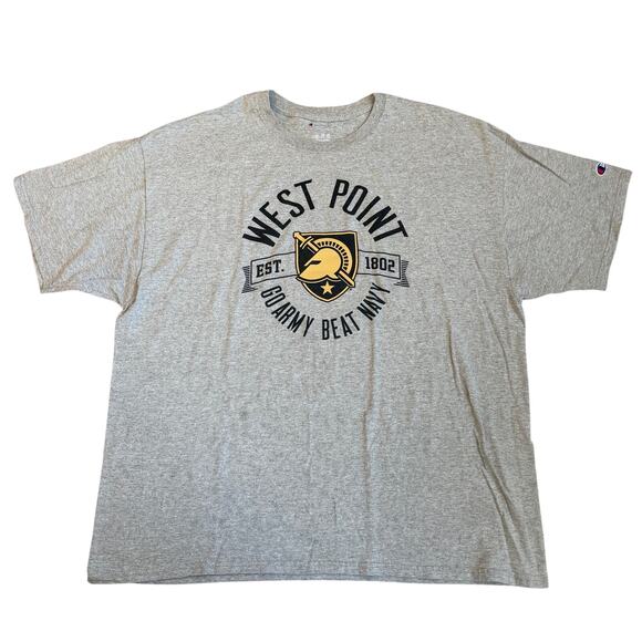 Champion Other - Champion Heathered Gray, Graphic, West Point "Go Army Beat Navy", T-Shirt- 2XL